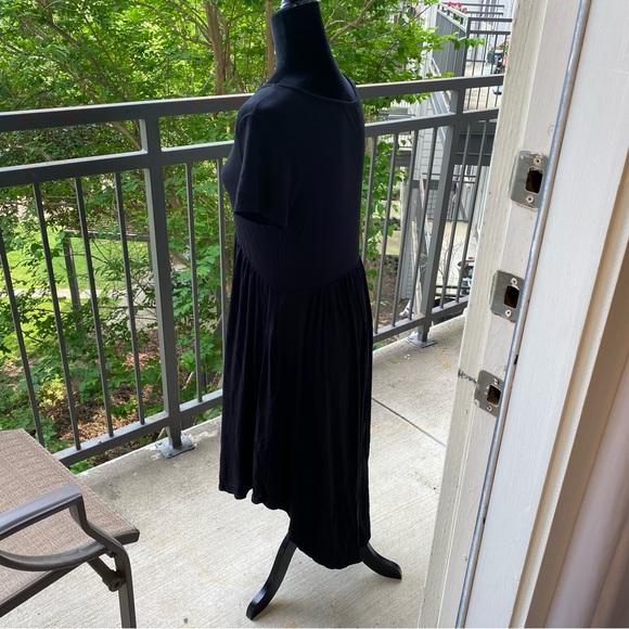 BasicUSA High-Low Tunic T-Shirt Dress Women Medium Back Pockets Dress - Picture 7 of 10